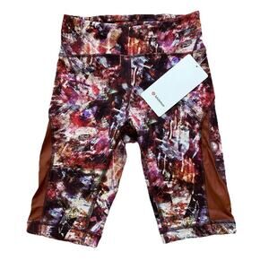 Lululemon Everlux and Mesh Short Sz 4 New 10" Urbantricity Multi Dark